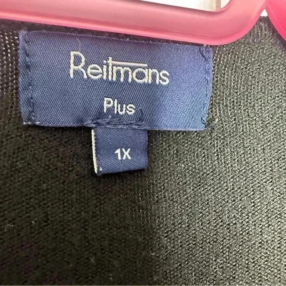 Reitmans Cardigan Flowy Black Size 1X - Picture 5 of 16